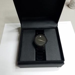 Men's Movado Sapphire Black Watch